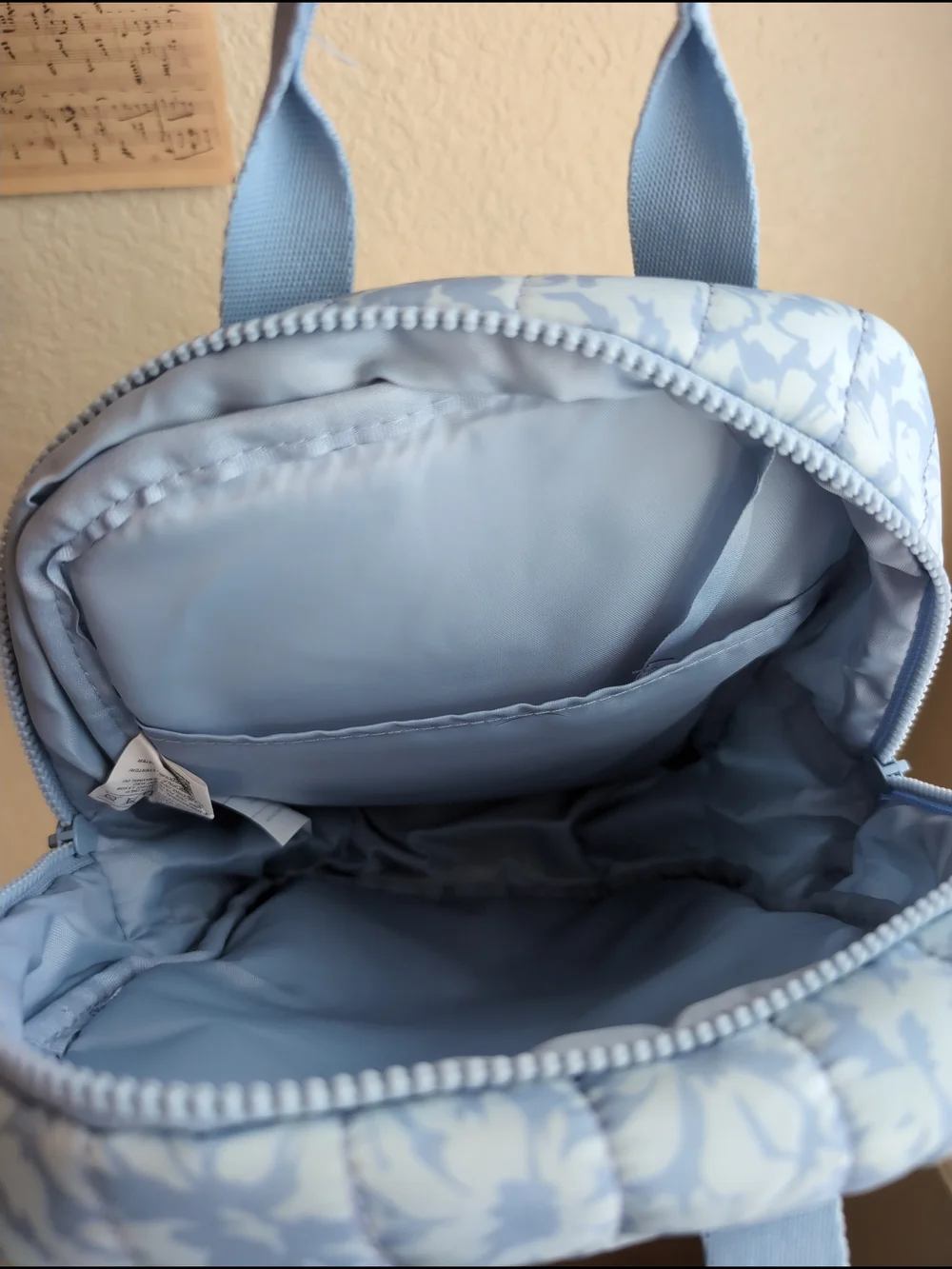 NWOT Reebok Light Blue Floral Mini Backpack